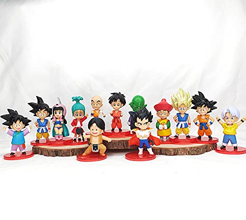 13 pcs/set Dragon Ball Mini figuras Goku Vegeta Trunks muñeca PVC juego de figuras de acción pequeñas figuras de juguete de ajedrez para niños regalo de cumpleaños