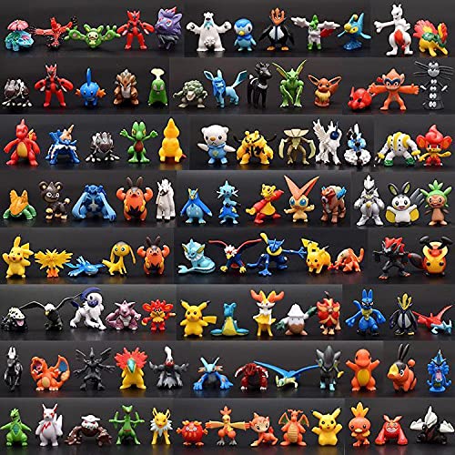 144 Piezas Pokémon Mini Figuras de PVC no Repetidas Pokémon Pop Estatuilla de Pokémon Estatua de PVC Estatuilla Figuras Adornos 2-3 CM