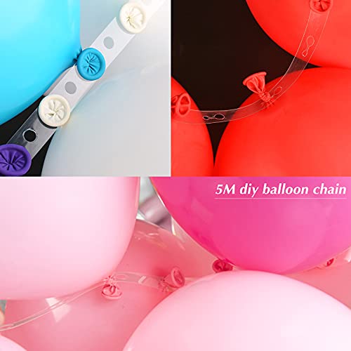 2 Rollos Arco para Globos Guirnalda de Globos Transparente Kit Balloon Arch Garland Decorating Strip Kit de Cinta de Tira Decorativa, para la Fiesta de Navidad Bodas Cumpleaños Decoración Graduación