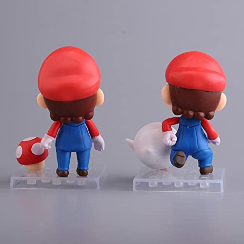 2 Uds Super Mario Ghost PVC Figuras De Acción 10Cm Sapo Coche Abierto Modelo De Decoración De Juguete Navidad Regalos para Niños Muñeca