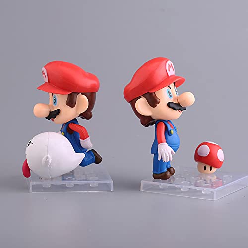 2 Uds Super Mario Ghost PVC Figuras De Acción 10Cm Sapo Coche Abierto Modelo De Decoración De Juguete Navidad Regalos para Niños Muñeca