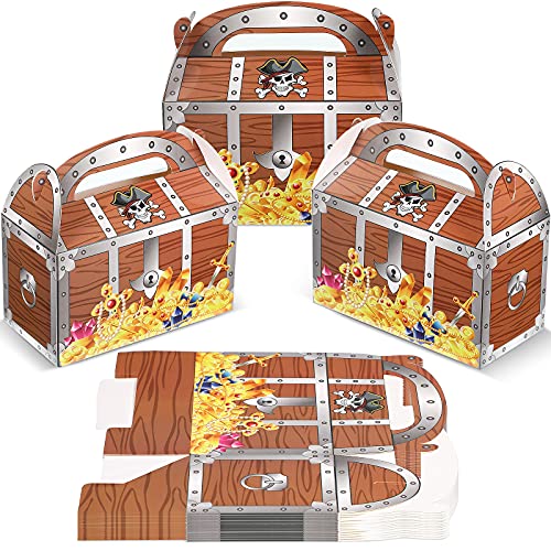 20 Cajas de Golosinas de Tesoro Pirata Cofre de Regalo de Fiesta de Decoración Caja de Decoración de Dulces de Halloween para Colegio Rendimiento de Juego Teatro Fiesta de Disfraces