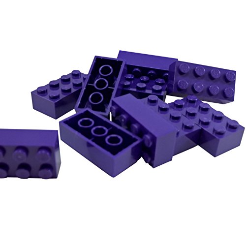 20 LEGO Ladrillos 2x4 Purpura Oscuro