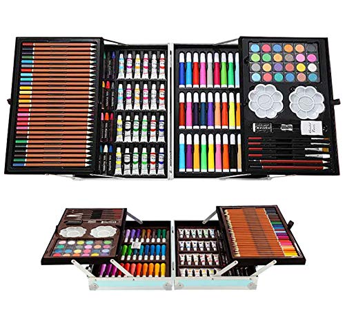 200pcs Conjunto de Dibujo de Arte, Creatividad Herramientas de Pintura Incluye Crayones de Cera, Acuarelas, Lápices de Colores, Pasteles, Regalos para Niños, Estudiantes, Principiantes y Artistas#2