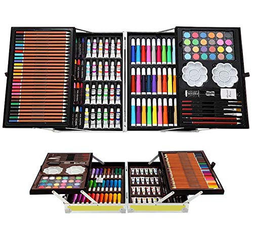 200pcs Conjunto de Dibujo de Arte, Creatividad Herramientas de Pintura Incluye Crayones de Cera, Acuarelas, Lápices de Colores, Pasteles, Regalos para Niños, Estudiantes, Principiantes y Artistas#3