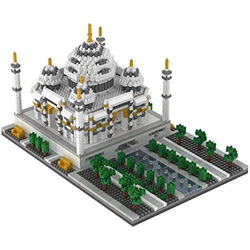 2169 Piezas Nano Micro Blocks India Landmark Modular Street View Series Set de construcción, Architecture Taj Mahal Building Blocks, no Compatible con Lego