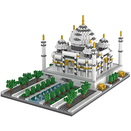 2169 Piezas Nano Micro Blocks India Landmark Modular Street View Series Set de construcción, Architecture Taj Mahal Building Blocks, no Compatible con Lego