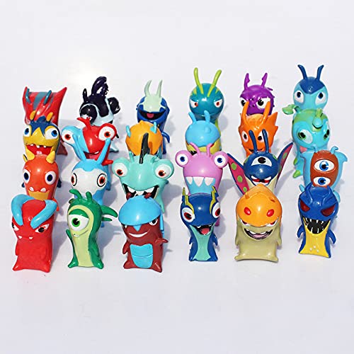 24pcs / set Slugterra Figuras de acción Toy Mini Slugterra Anime Figuras Juguetes Muñeca Slugs Niños Niños Niños Juguete de 4 a 5 cm