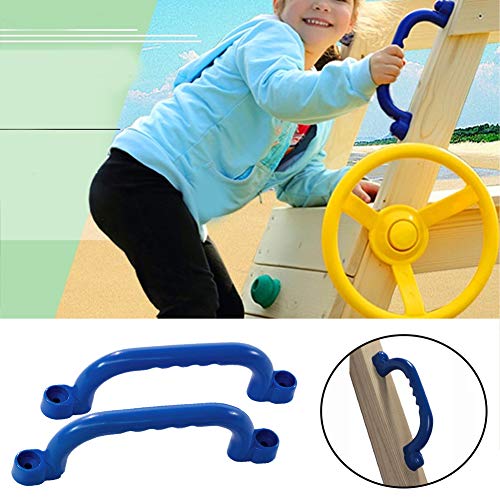 2pcs Juego de agarraderas para niños Manijas de agarre de seguridad sólidas para niños Mango de plástico Juego de juguete de escalada Marcos de diversión Equipo suave (verde oscuro)