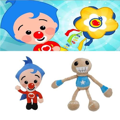 2pcs / set Plim Plim Plush Clown Toys, Kick The Buddy Plush Toy, Cartoon Clown y Kick The Buddy Anime Game Figura de peluche de peluche Muñeca de regalo para fanáticos (Payaso + Kick The Buddy)