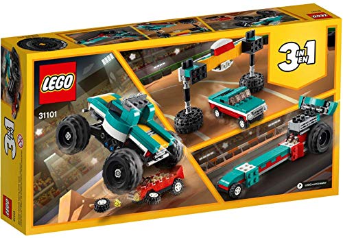 3-in-1 Juego de 2 cochecitos deportivos Lego® Creator 31100 31101 + Monster Camión