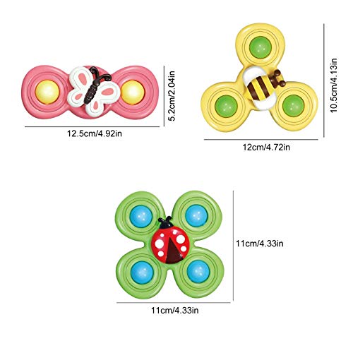 3 Piezas bebé niño trompos de Juguete Animal Ventosa giradiscos Molino de Viento Alivio del estrés FR sbee Juguete Creativo Educativo