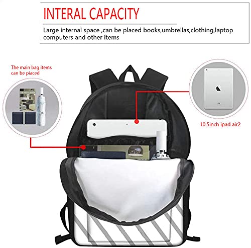 3D Escolar Mochila con Mochilas infantiles-Mansión de Luigi-Adecuado para: estudiantes de primaria y secundaria, la mejor opción para viajes al aire libre-Tamaño: 45x30x15 cm / 17 pulgadas-Capacida