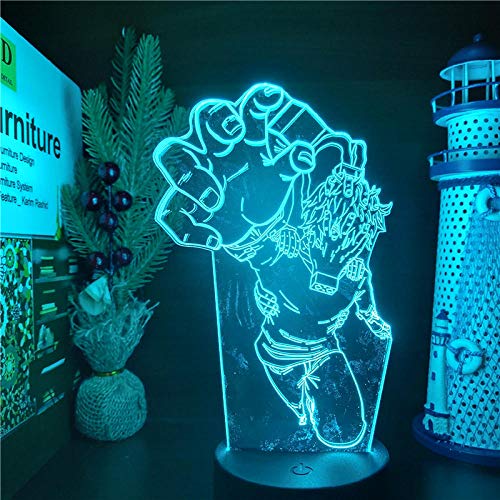 3D Night Light Mi héroe Academia Anime Figuras Shigaraki Tomura Juguetes 3D Set Boku No Héroe Academia Lampara Escritorio Muñeca Juguetes Acción Figure Gift for Niños