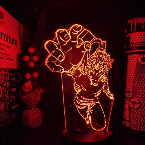 3D Night Light Mi héroe Academia Anime Figuras Shigaraki Tomura Juguetes 3D Set Boku No Héroe Academia Lampara Escritorio Muñeca Juguetes Acción Figure Gift for Niños