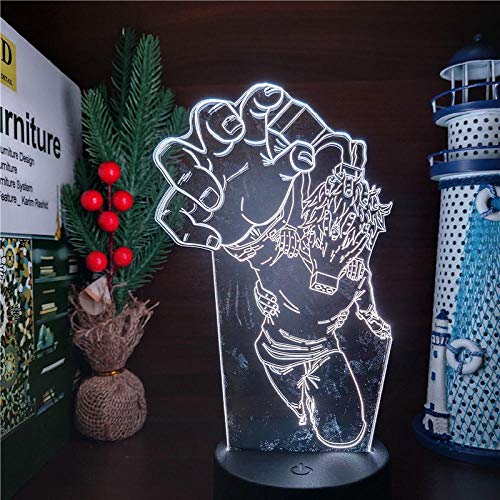 3D Night Light Mi héroe Academia Anime Figuras Shigaraki Tomura Juguetes 3D Set Boku No Héroe Academia Lampara Escritorio Muñeca Juguetes Acción Figure Gift for Niños