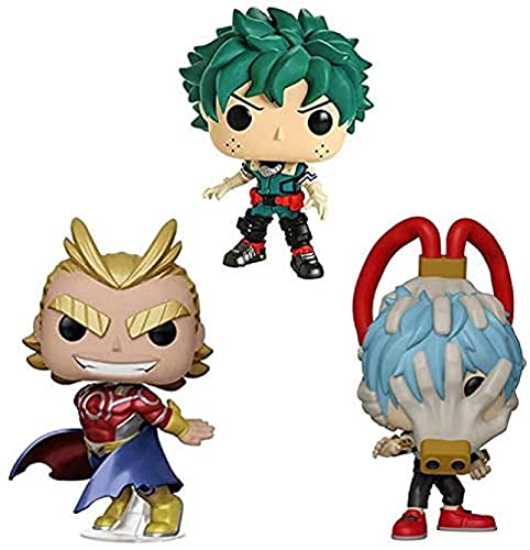 3Pcs Figura Pop My Hero Academia Shigaraki Tomura 565 # Midoriya Izuku # 247 All Might # 608 Figura De Acción De Colección Modelo De Juguete con Regalos En Caja para Niños 10Cm