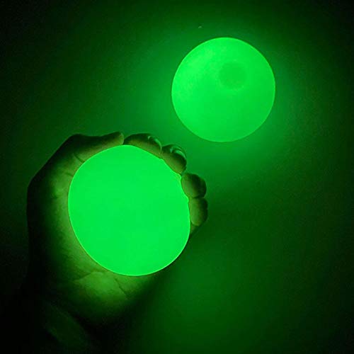 3PCS Sticky Globbles Ball Stress Toy, Fluorescente Sticky Wall Ball Juguetes de descompresión Globbles Sticky Balls Stress Relief Wall Balls Juguete de descompresión para Adultos Niños