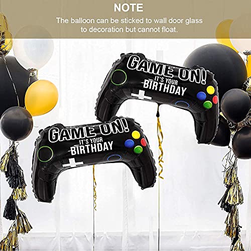 4 Paquetes Globos de Fiesta de Juego de Video, 23,6 x 15,7 Pulgadas Globos de Cameon Globo de Papel de Aluminio de Controlador de Videojuegos para Decoración Fiesta Cumpleaños