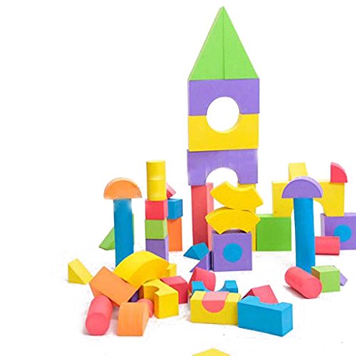 48Pcs Multi-color De Espuma EVA Bloques De Construccion EVA Foam Building Blocks