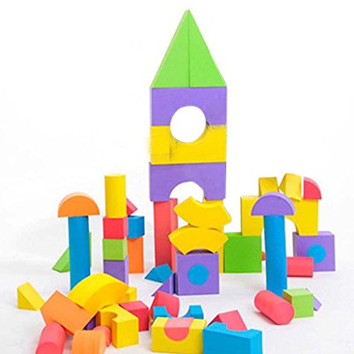 48Pcs Multi-color De Espuma EVA Bloques De Construccion EVA Foam Building Blocks