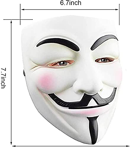 4PCS Máscara de Hacker V para Vendetta Máscara Disfraz de Halloween Accesorios de Fiesta de Cosplay