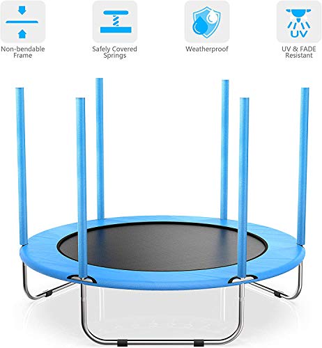 60 "trampolín para niños - 5 pies/150 cm mini trampolín interior o exterior, con valla de Seguridad, regalos para niños y niñas, juguetes de trampolín para niños, de 1 a 8 años