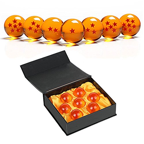 7 Piezas Bolas Dragon Ball, Bolas de Dragón Estrellas con Caja de Regalo, Coleccionables para Dragonball Z Regalo ( Diámetro 4,3CM)