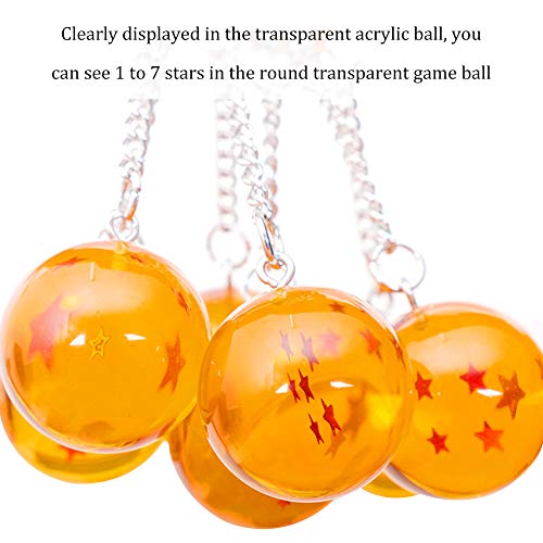 7 Piezas Bolas Dragon Ball, Bolas de Dragón Estrellas con Caja de Regalo, Coleccionables para Dragonball Z Regalo ( Diámetro 4,3CM)