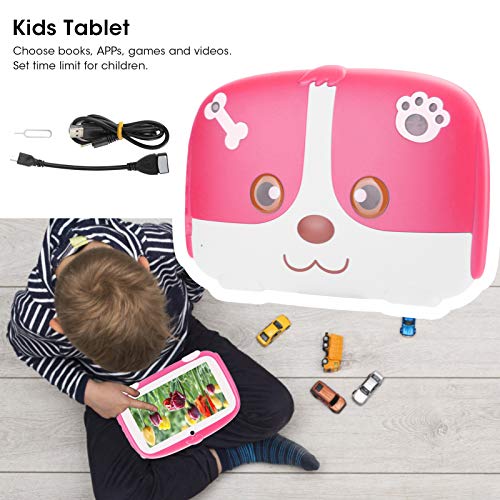 7 Pulgadas Tablet para Niños para Google, Tableta Bluetooth para Android 9.0, Lector Electrónico de Aprendizaje HD, 1GB+16GB, WiFi, Educación, Control Parental, Software para Niños Preinstalado(EU)