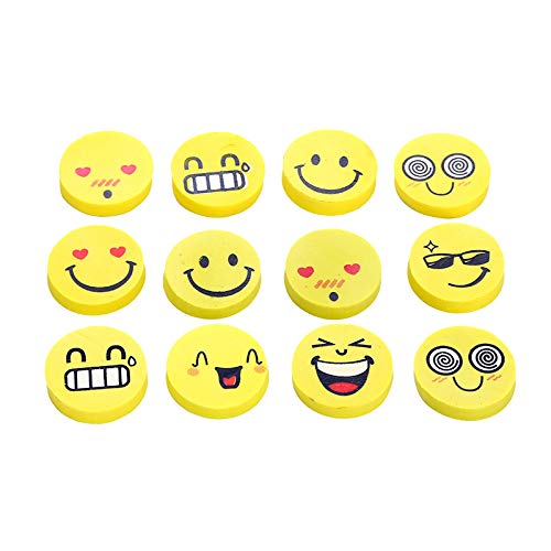 71 piezas Kids Party Bag Set de relleno, Annhao suave flexible Bendy lápices y Emoji Smile Erasers Magic Bend Toys School Fun equipo de papelería Favor suministros, Regalos para Fiestas Infantiles