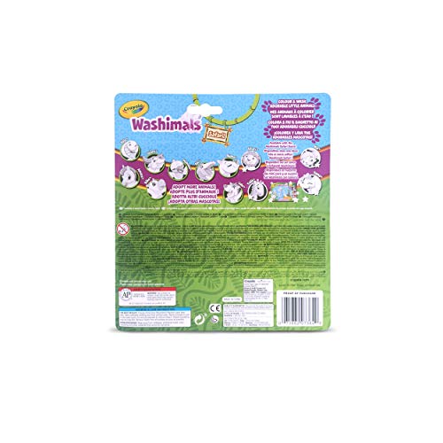 74-7364 WASHIMALS Safari Crayola, Mini Set Cebra y Tucán para Utilizar con el Set Oasis-Piscina, para Colorear y darles un Buen baño a los Cachorros, Ideal para Juego y Regalo, Desde 3 años