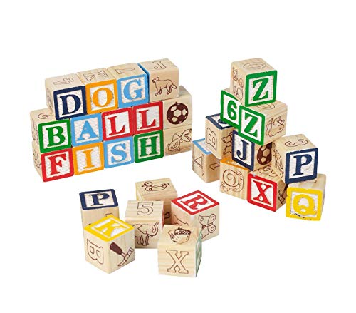 98304 Playset educativo de cubos de madera con animales letras y números 3x3 cm