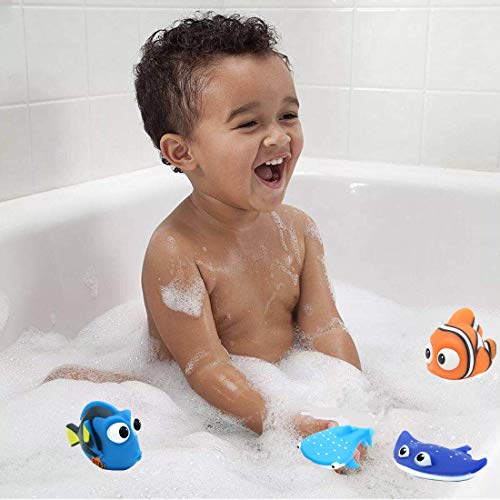 A Juguetes de baño de bebé, Encontrar Dory Nemo Squirt Juguetes para bebé y niño Juguetes Ducha y natación 4pcs (niños)