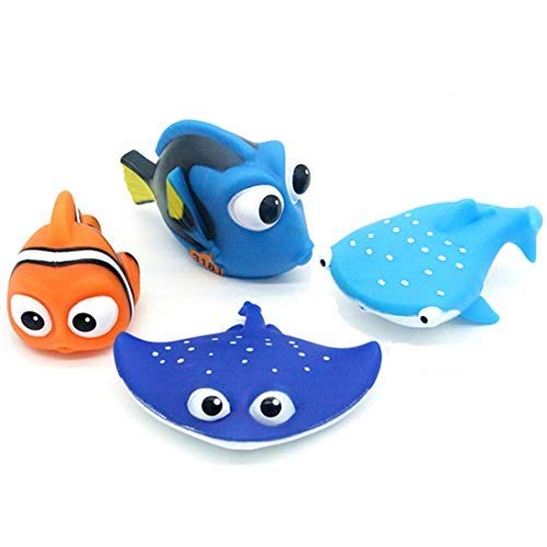 A Juguetes de baño de bebé, Encontrar Dory Nemo Squirt Juguetes para bebé y niño Juguetes Ducha y natación 4pcs (niños)