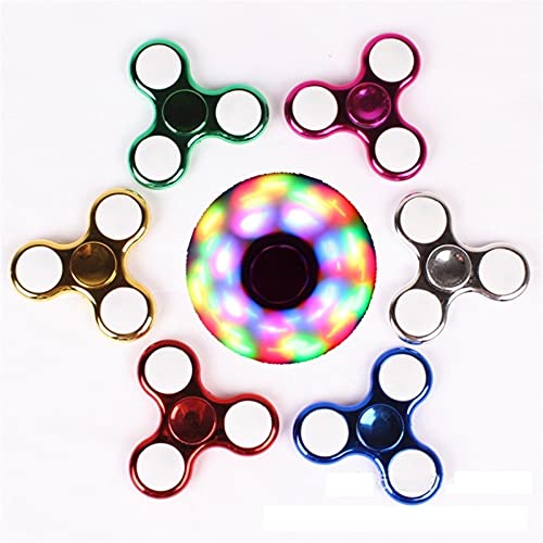 ABS ABS ABS ABS Ansiedad Spinner Juguete LED LED Mano Spinner Anti Ansiedad Fidget Mano Fidget Juguetes Juguetes de acero inoxidable Rodamiento Spinner Juguetes Estrés Alivio Juguetes Para Adultos Niñ