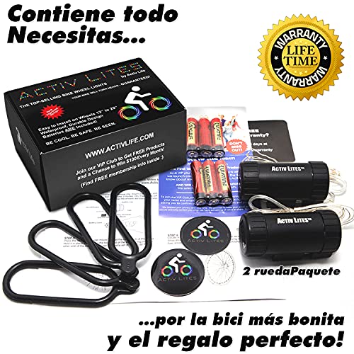 Activ Life Luces LED bicis (Set de 2 Rojo). Ideas para Regalo de cumpleaños y de Navidad. Oferta destacada de Black Friday y Cyber Monday para él o Ella, Hombres, Mujeres, niños o Adolescentes.