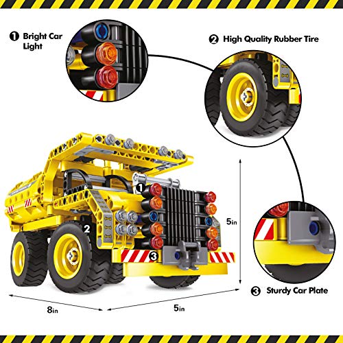 ACTRINIC Juguetes de construcción Stem 2 en 1 361 Piezas Kit de ingeniería de construcción Juguetes para niños de 6 7 8 9 10 11 12 años de Edad Regalo