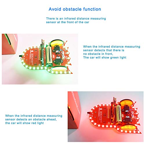 Adeept BBC Micro: Bit Smart Robot Car Kit | Kit de robot de aprendizaje programable STEM | Microbit Starter Kit Starry: Bit con proyectos detallados PDF Tutorial Book