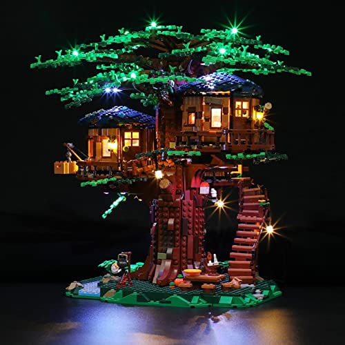 ADMLZQQ Conjunto De Luces para (Ideas La Casa del Árbol) Modelo De Construcción De Bloques - Kit De Luz LED Compatible para Lego 21318(NO Incluido En El Modelo)