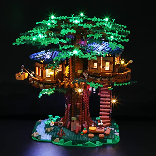 ADMLZQQ Conjunto De Luces para (Ideas La Casa del Árbol) Modelo De Construcción De Bloques - Kit De Luz LED Compatible para Lego 21318(NO Incluido En El Modelo)