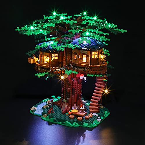 ADMLZQQ Conjunto De Luces para (Ideas La Casa del Árbol) Modelo De Construcción De Bloques - Kit De Luz LED Compatible para Lego 21318(NO Incluido En El Modelo)