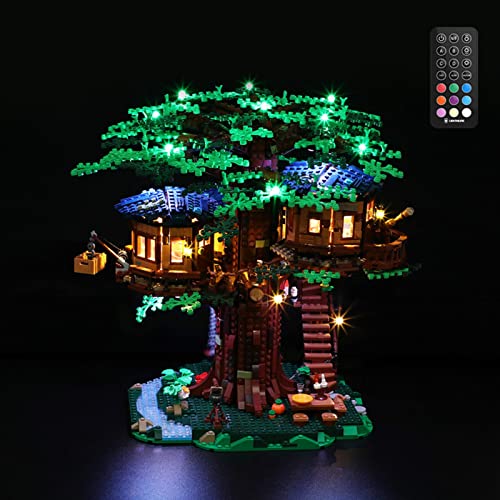 ADMLZQQ Conjunto De Luces para (Ideas La Casa del Árbol) Modelo De Construcción De Bloques - Kit De Luz LED Compatible para Lego 21318(NO Incluido En El Modelo)