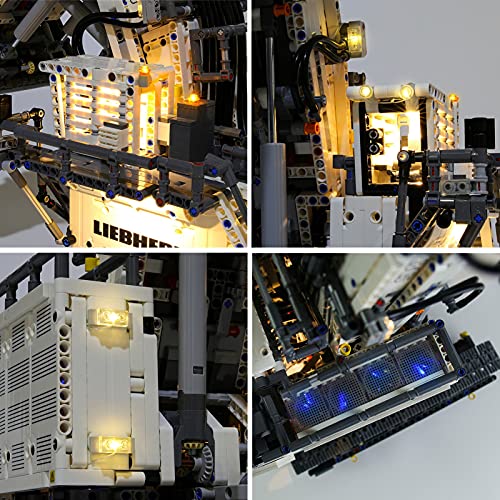 ADMLZQQ Iluminación LED Compatible con Excavadora Liebherr R9800, Conjunto de luz LED para Lego 42100 Bloques de construcción Modelo (Solo Luz incluida)