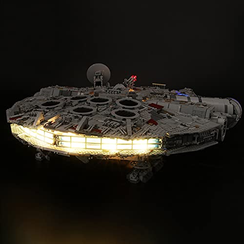 ADMLZQQ Kit De Iluminación Led para Lego Star Wars Halcón Milenario Ultimate, Compatible con Ladrillos De Construcción Lego Modelo 75192(NO Incluido El Modelo)