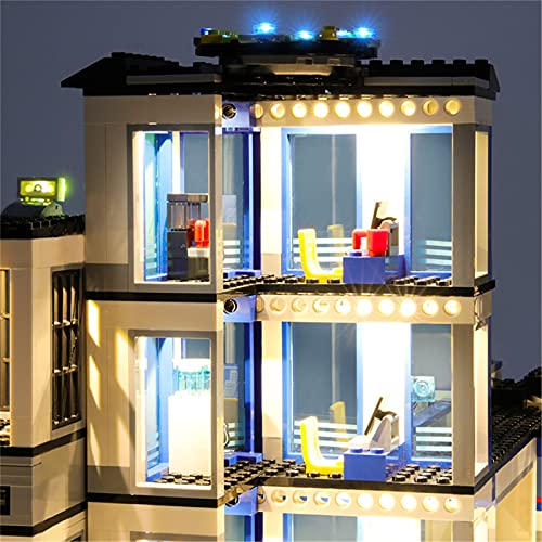 ADMLZQQ Kit De Luz LED para Lego 60141, El Conjunto De Kit De Iluminación LED De Ladrillo Compatible con La Estación De Policía De La Ciudad, El Kit De Construcción, No Incluye El Modelo Lego