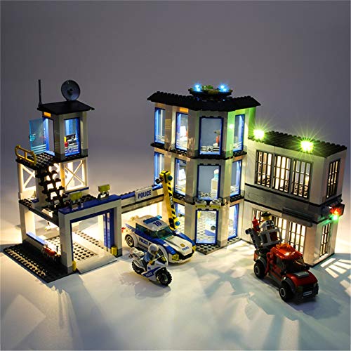 ADMLZQQ Kit De Luz LED para Lego 60141, El Conjunto De Kit De Iluminación LED De Ladrillo Compatible con La Estación De Policía De La Ciudad, El Kit De Construcción, No Incluye El Modelo Lego