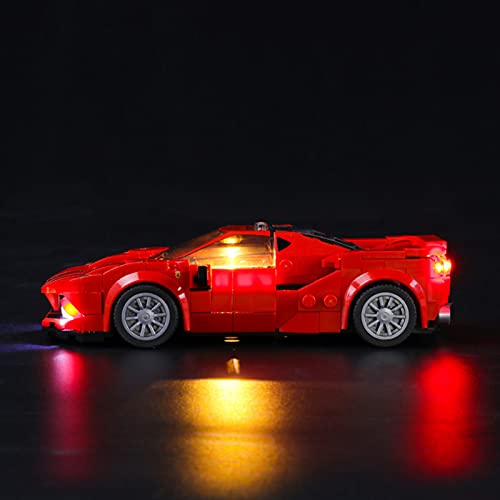 ADMLZQQ Kit De Luz LED para Lego Speed Champions Ferrari F8 Tributo, No Incluye El Modelo Lego, Compatible con Ladrillos De Construcción Lego Modelo 76895