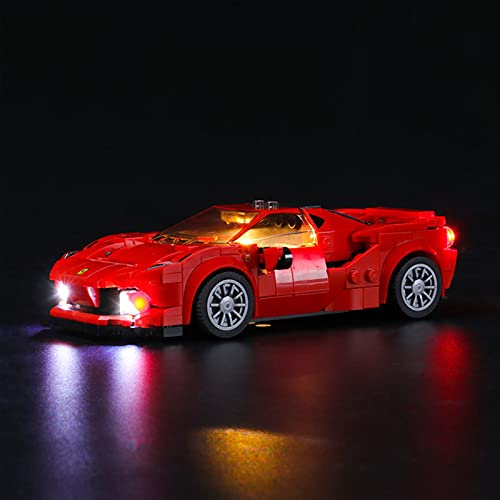 ADMLZQQ Kit De Luz LED para Lego Speed Champions Ferrari F8 Tributo, No Incluye El Modelo Lego, Compatible con Ladrillos De Construcción Lego Modelo 76895