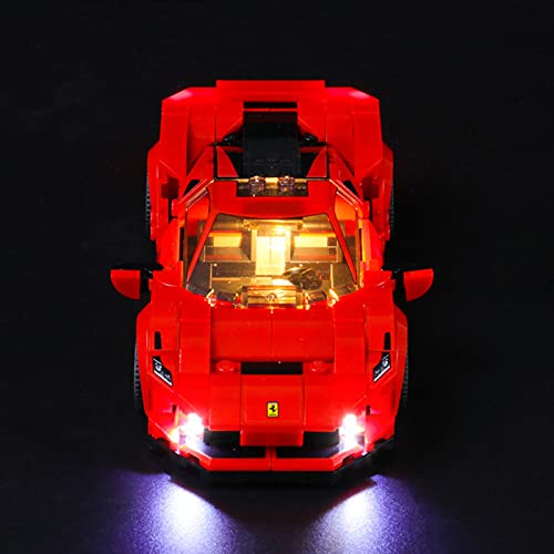 ADMLZQQ Kit De Luz LED para Lego Speed Champions Ferrari F8 Tributo, No Incluye El Modelo Lego, Compatible con Ladrillos De Construcción Lego Modelo 76895